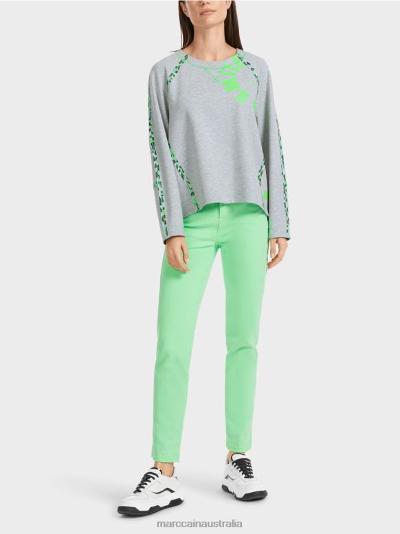 Clothing Silver Grey J8XFX1224 Sweatshirt with seam effects Marc Cain