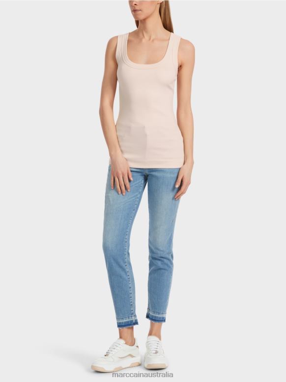 Clothing Almond Blossom J8XFX1235 Sleeveless cotton rib top Marc Cain