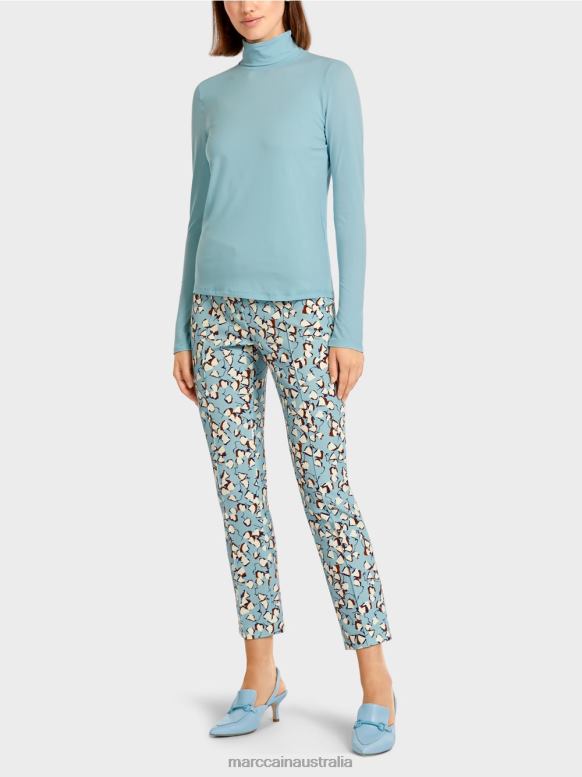 Clothing Atmospheric Blue J8XFX1453 Plain long-sleeved top Marc Cain