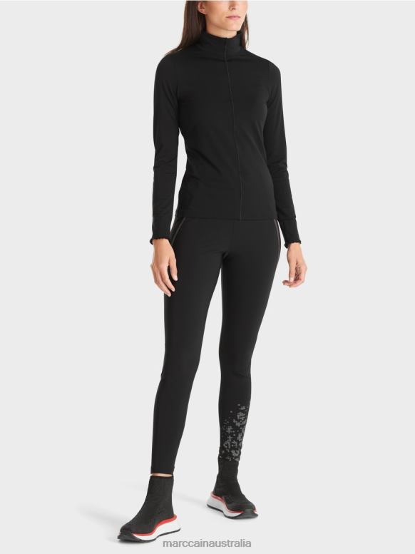 Clothing Black J8XFX1266 Long-sleeved shirt with stand-up collar Marc Cain