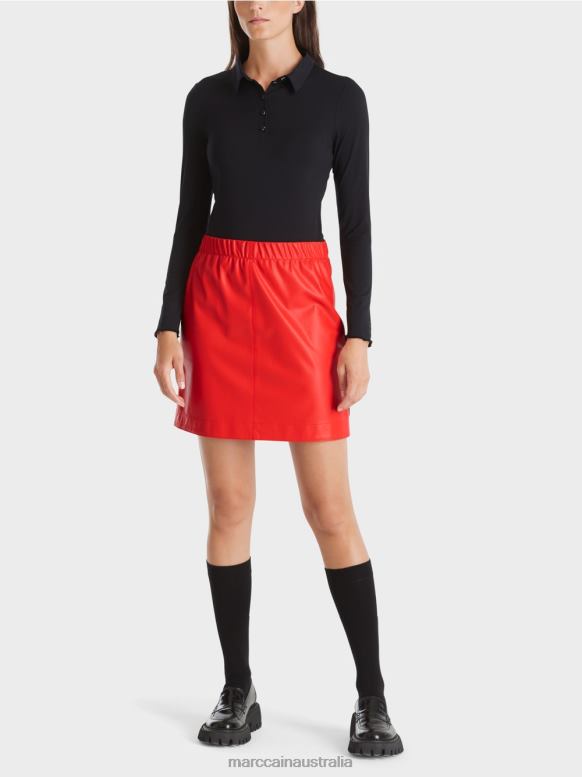 Clothing Black J8XFX1270 Polo shirt in ribbed jersey Marc Cain