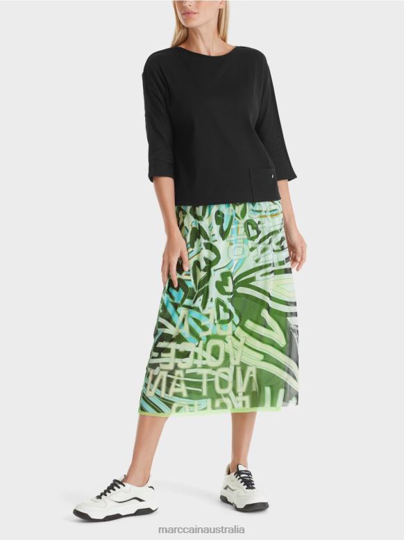 Clothing Black J8XFX1272 Top with boat neckline Marc Cain