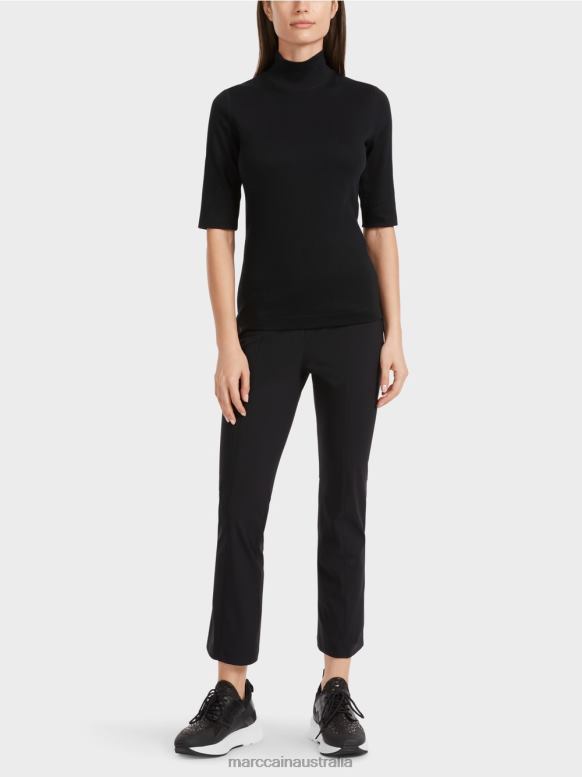 Clothing Black J8XFX1311 Shirt with stand-up collar and ?-sleeves Marc Cain