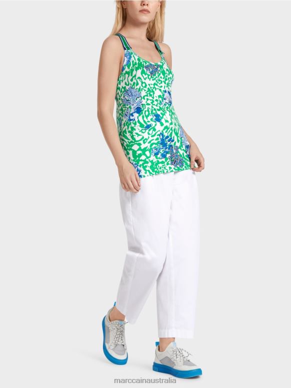 Clothing Bright Basil Leaf J8XFX1356 Top with boxer back Marc Cain