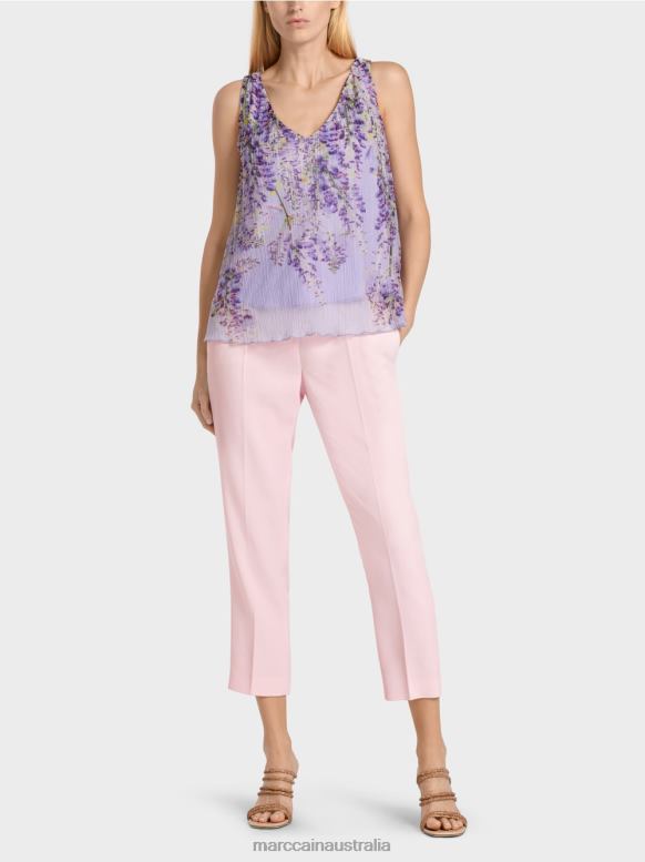 Clothing Bright Lilac J8XFX1389 Pleated A-line top Marc Cain
