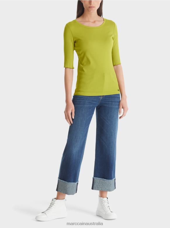 Clothing Bright Olive Green J8XFX1328 T-shirt with ? length sleeves Marc Cain