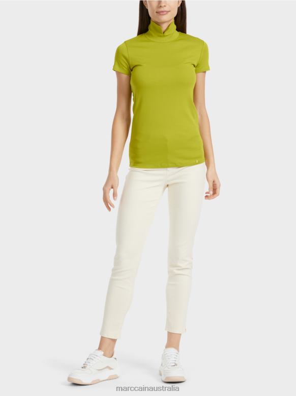 Clothing Bright Olive Green J8XFX1331 High-necked T-shirt Marc Cain
