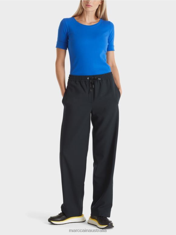 Clothing Bright Royal Blue J8XFX1233 Plain t-shirt with 3/4 sleeves Marc Cain