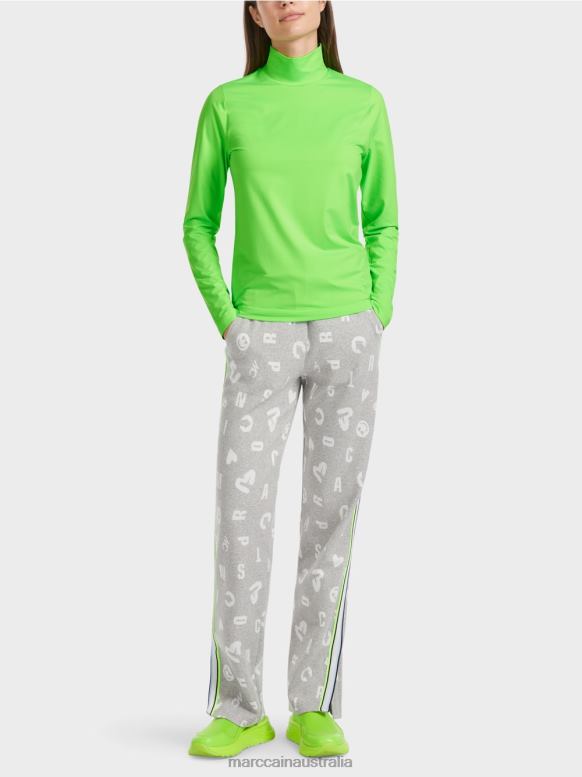 Clothing Bright Shocking Green J8XFX1309 Body-hugging long-sleeved shirt Marc Cain
