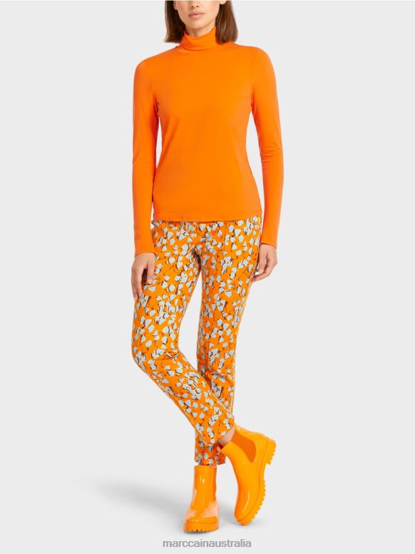 Clothing Clear Orange J8XFX1456 Plain long-sleeved top Marc Cain