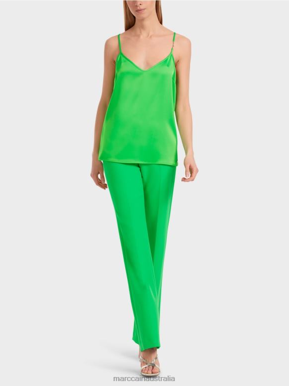 Clothing Dark Apple Green J8XFX1246 Top with slender chain Marc Cain