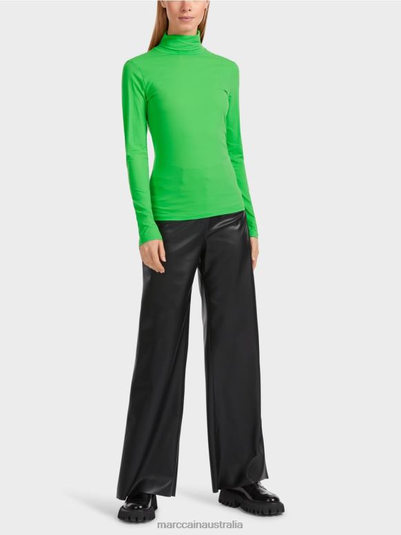 Clothing Dark Apple Green J8XFX1253 T-shirt with roll neck Marc Cain