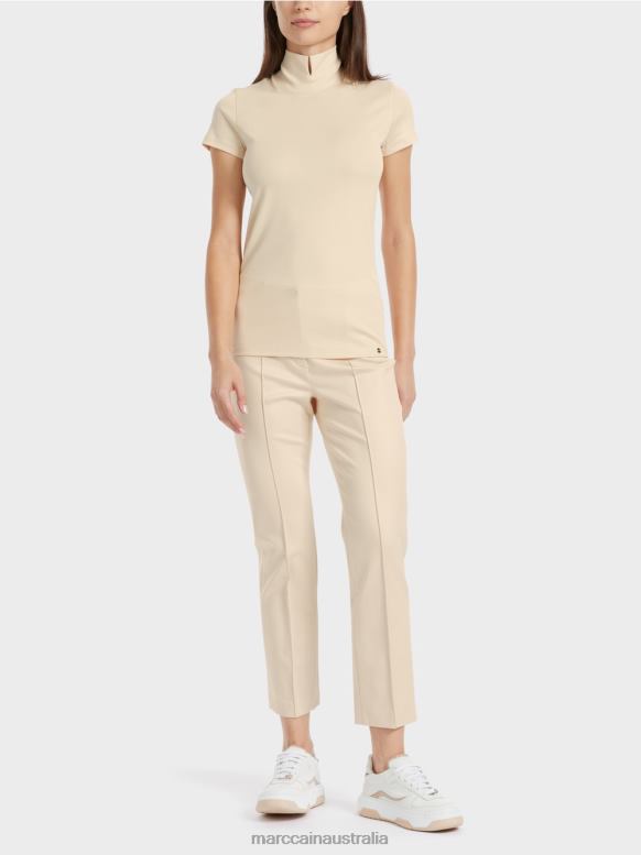 Clothing Dark Cream J8XFX1329 High-necked T-shirt Marc Cain
