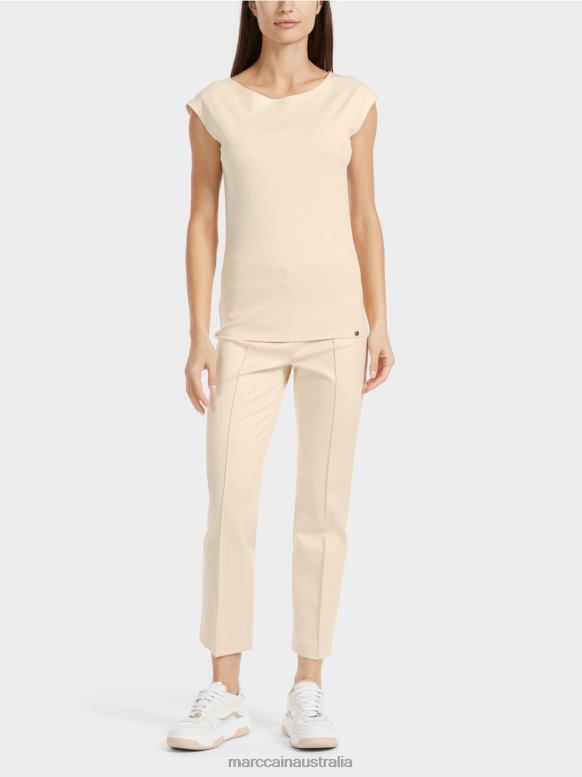 Clothing Dark Cream J8XFX1338 Body-hugging T-shirt Marc Cain