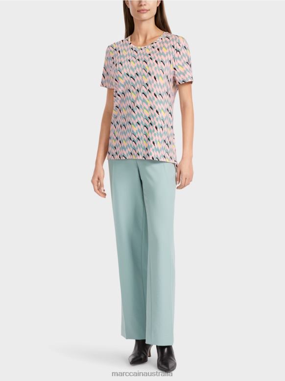 Clothing Dark Sky Blue J8XFX1314 T-shirt with graphic design Marc Cain