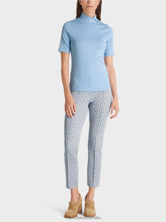 Clothing Dark Summer Sky J8XFX1283 T-shirt with roll neck Marc Cain