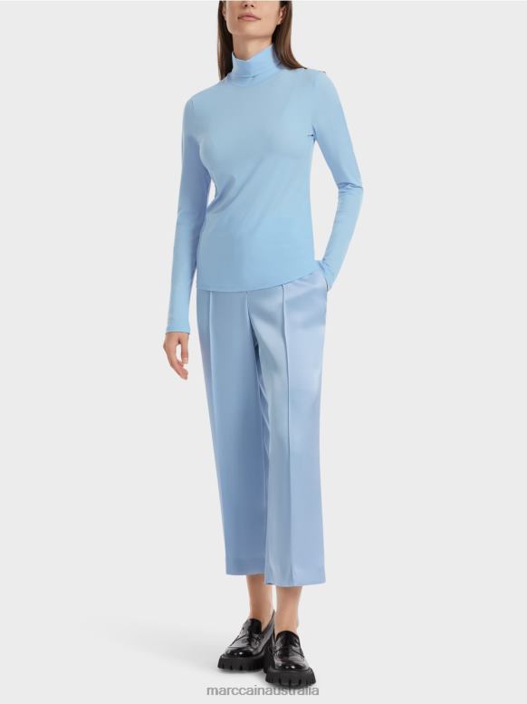 Clothing Dark Summer Sky J8XFX1288 T-shirt with roll neck Marc Cain