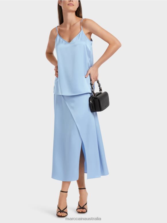 Clothing Dark Summer Sky J8XFX1289 Top with slender chain Marc Cain