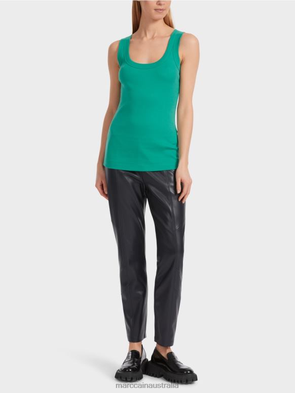 Clothing Enamel J8XFX1242 Sleeveless cotton rib top Marc Cain