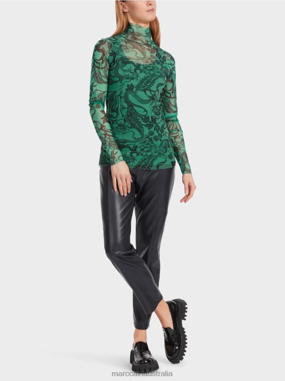 Clothing Enamel J8XFX1244 Printed tulle longsleeve Marc Cain