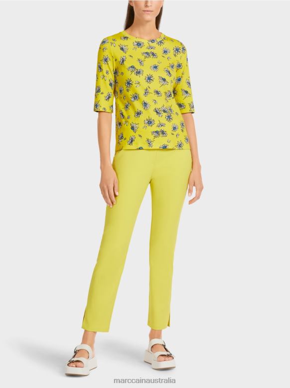 Clothing Green Sulphur J8XFX1442 T-shirt with daisy pattern Marc Cain