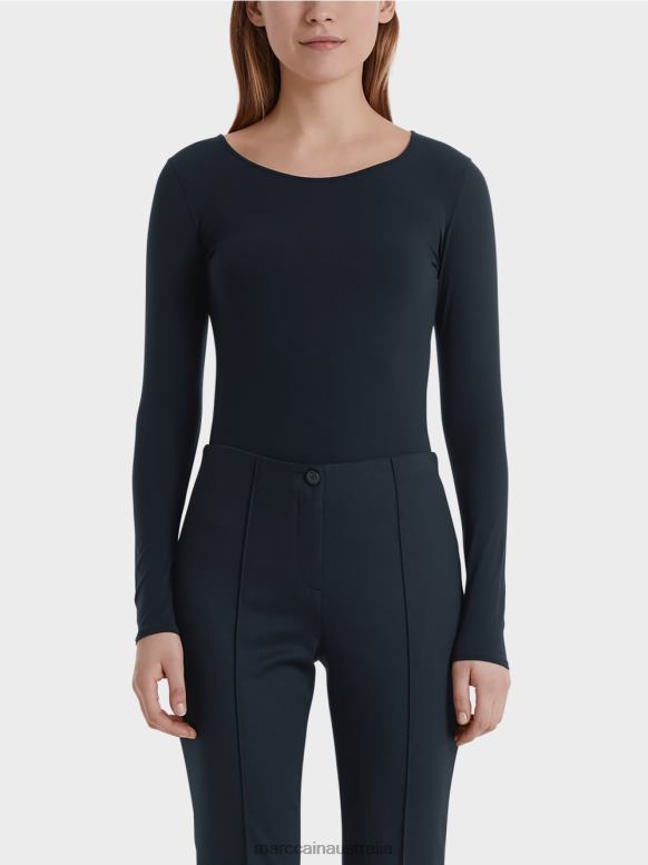 Clothing Midnight Blue J8XFX1474 Delicate long-sleeve shirt Marc Cain