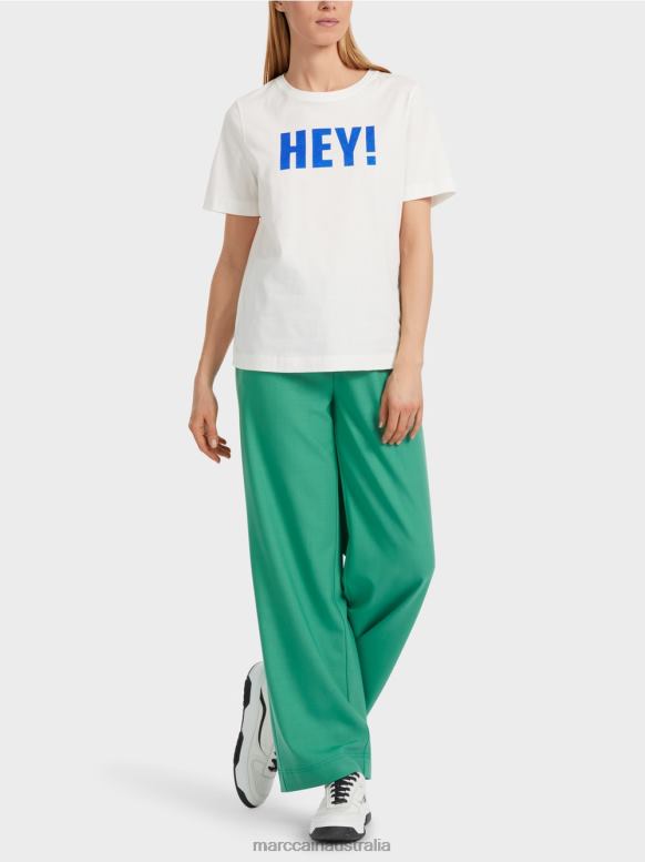 Clothing Off-White J8XFX1229 "Rethink Together" T-shirt with glitter Marc Cain