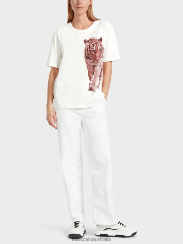 Clothing Off-White J8XFX1261 Leo design "Rethink Together" T-shirt Marc Cain