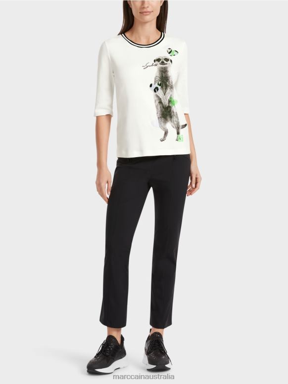 Clothing Off-White J8XFX1302 T-shirt with animal motif Marc Cain