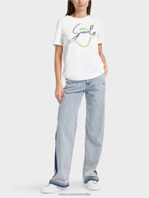 Clothing Off-White J8XFX1304 "Rethink Together" T-shirt with glitter Marc Cain