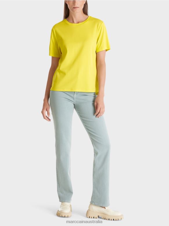 Clothing Soft Lemon J8XFX1313 T-shirt with wide crew neck Marc Cain