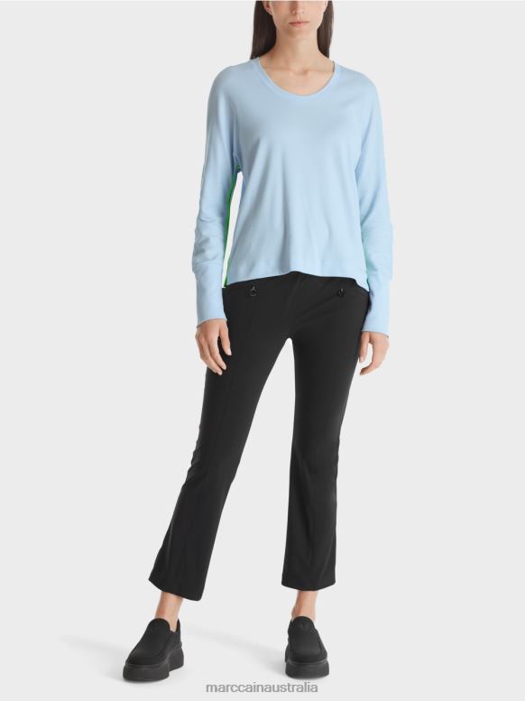 Clothing Soft Powder Blue J8XFX1299 Kimono-shaped T-shirt Marc Cain