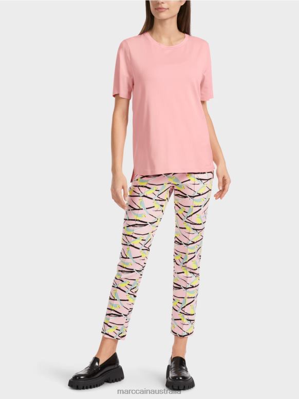 Clothing Soft Powder Pink J8XFX1322 T-shirt with wide crew neck Marc Cain