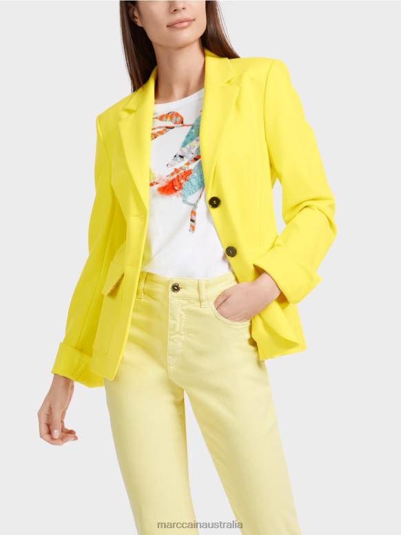 Clothing White J8XFX1315 T-shirt with colourful bird applique Marc Cain