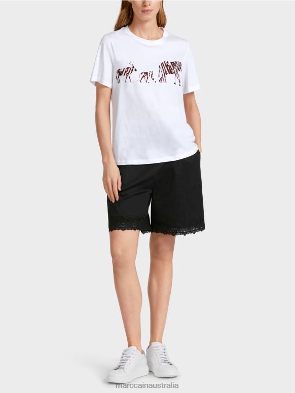 Clothing White J8XFX1370 "Rethink Together" top Marc Cain