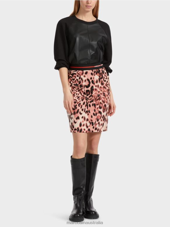 Clothing Campari J8XFX461 Mini skirt with Leo print Marc Cain