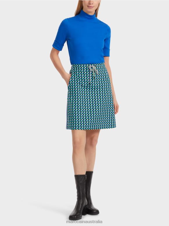 Clothing Enamel J8XFX457 Flared skirt with all-over design Marc Cain