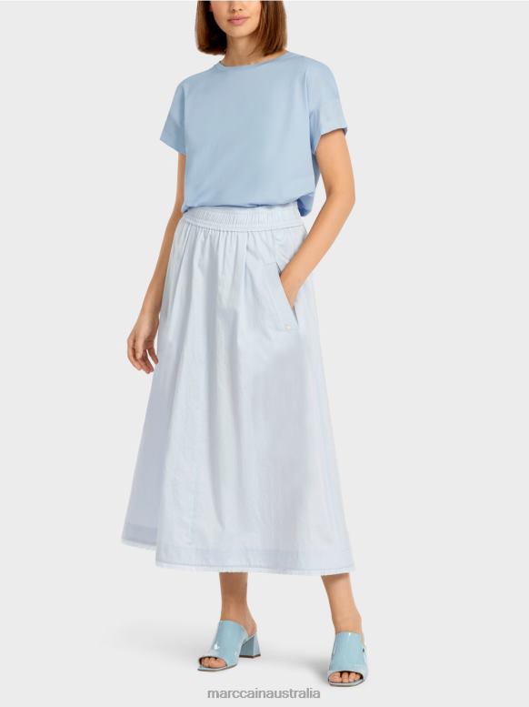 Clothing Light Powder Blue J8XFX492 Swirling skirt Marc Cain