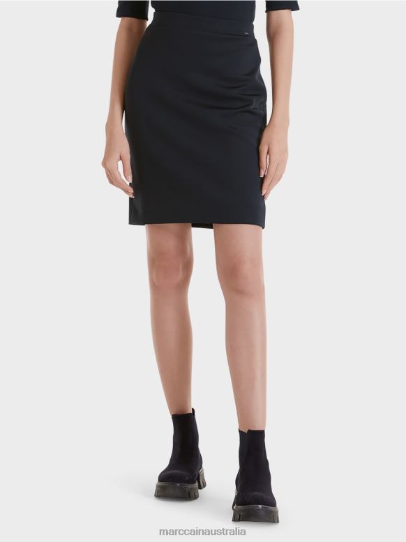 Clothing Midnight Blue J8XFX516 Stretch jersey skirt Marc Cain
