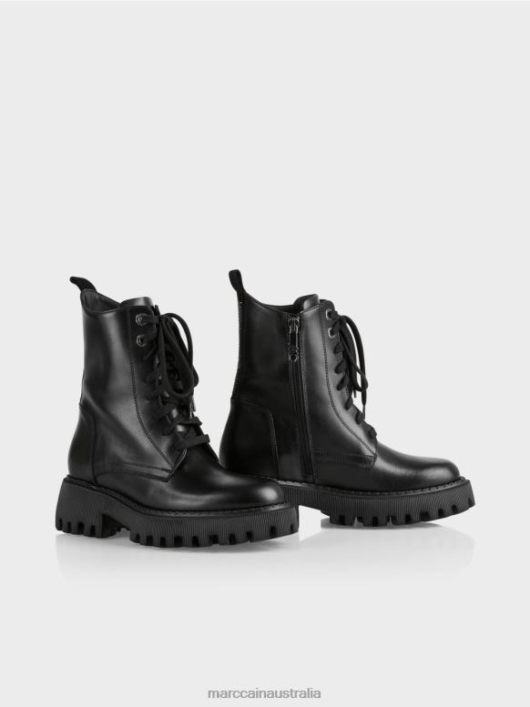 Footwear Black J8XFX1574 Rugged boots with rhinestones Marc Cain