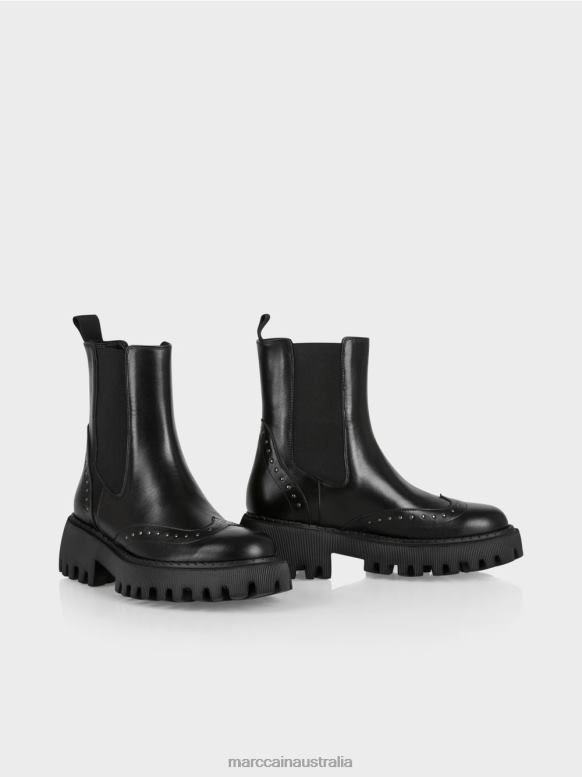 Footwear Black J8XFX1582 Chelsea boots with rivets Marc Cain