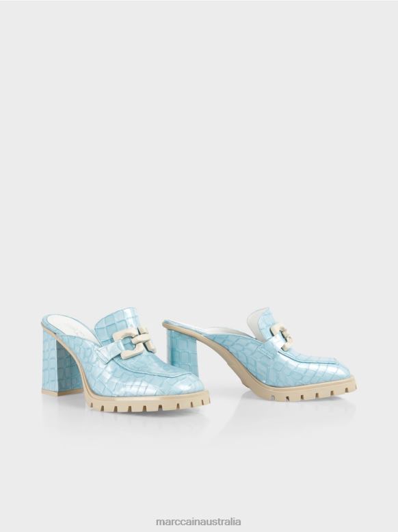 Footwear Atmospheric Blue J8XFX1639 "Rethink Together" faux croc slip-ons Marc Cain