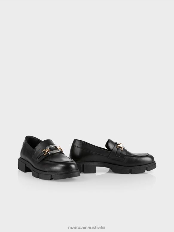 Footwear Black J8XFX1584 Loafers with decorative buckle Marc Cain