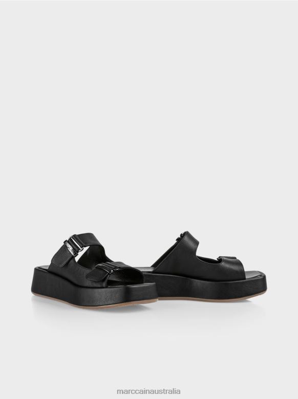 Footwear Black J8XFX1628 "Rethink Together" strap sandals Marc Cain