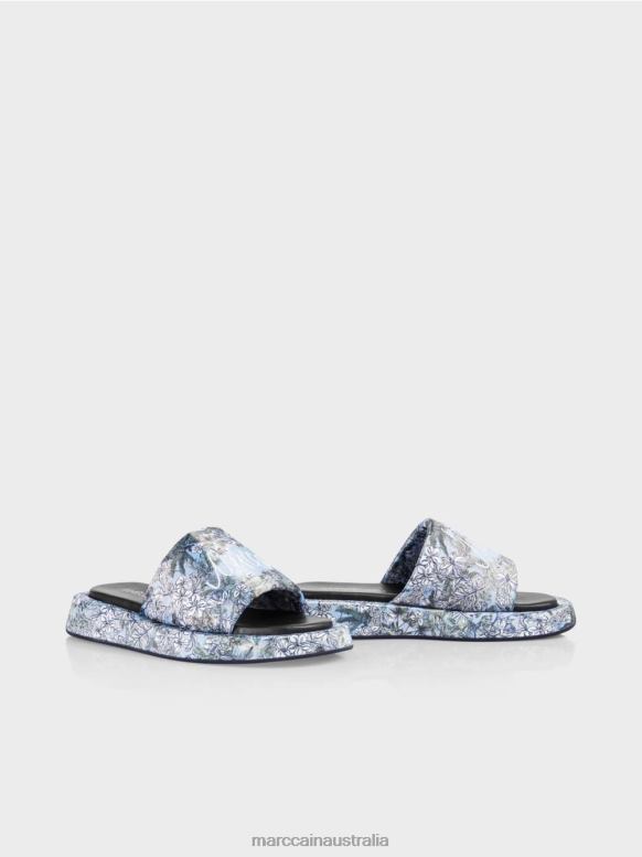 Footwear Light Powder Blue J8XFX1629 Sandals in floral design Marc Cain