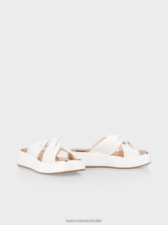 Footwear White J8XFX1618 Sandals with knot detail Marc Cain