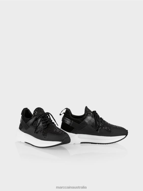 Footwear Black J8XFX1594 Sneakers with Leo design Marc Cain
